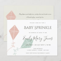 SOFT SUBTLE PINK BLUE KITE BABY SPRINKLE