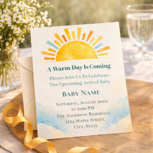 Soft Sunrise Baby Shower Invitation