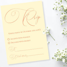 Soft Sunset Hues RSVP Response Card