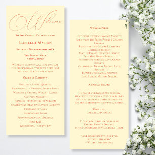 Soft Sunset Hues Wedding Program