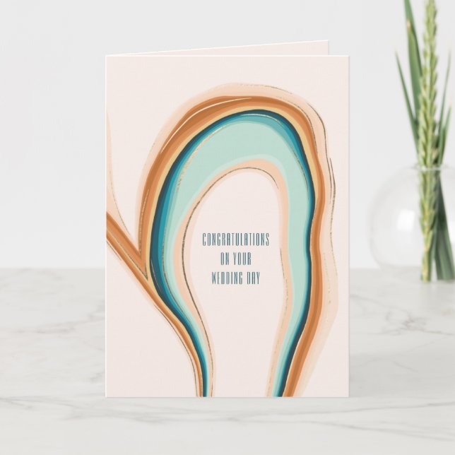 Soft Swirl custom wedding card (Front)