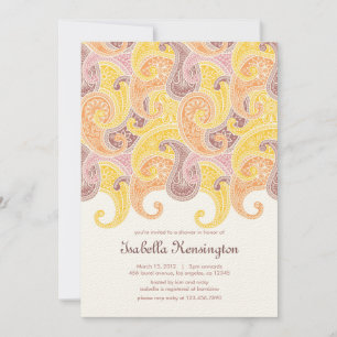 Soft Swirls Baby Shower Invitation
