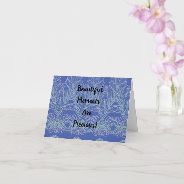 Soft Swirls Blue Beautiful Moments   Card (Orchid)