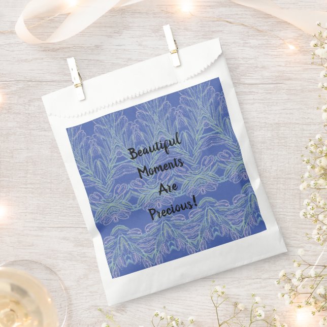 Soft Swirls Blue Beautiful Moments     Favour Bag (Clipped)