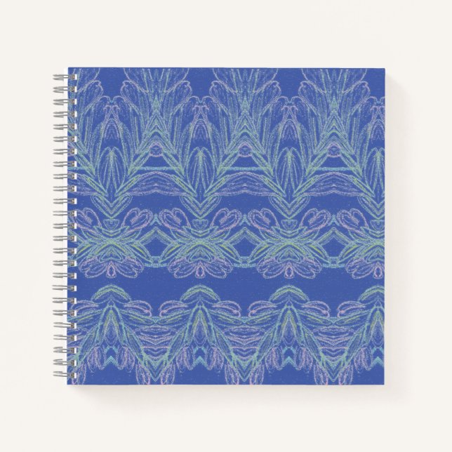 Soft Swirls Blue  Notebook (Front)