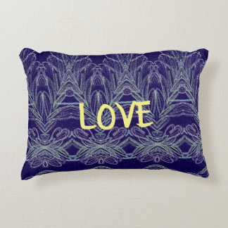 Soft Swirls Love (Purple) Decorative Cushion