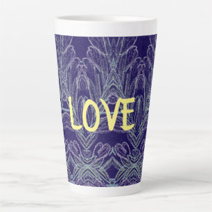 Soft Swirls Love (Purple) Latte Mug