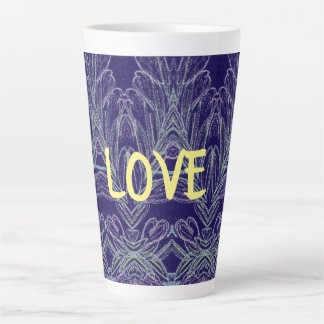 Soft Swirls Love (Purple) Latte Mug
