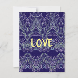 Soft Swirls Love (Purple) Postcard