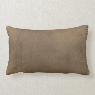 Soft Tan Leather Lumbar Cushion