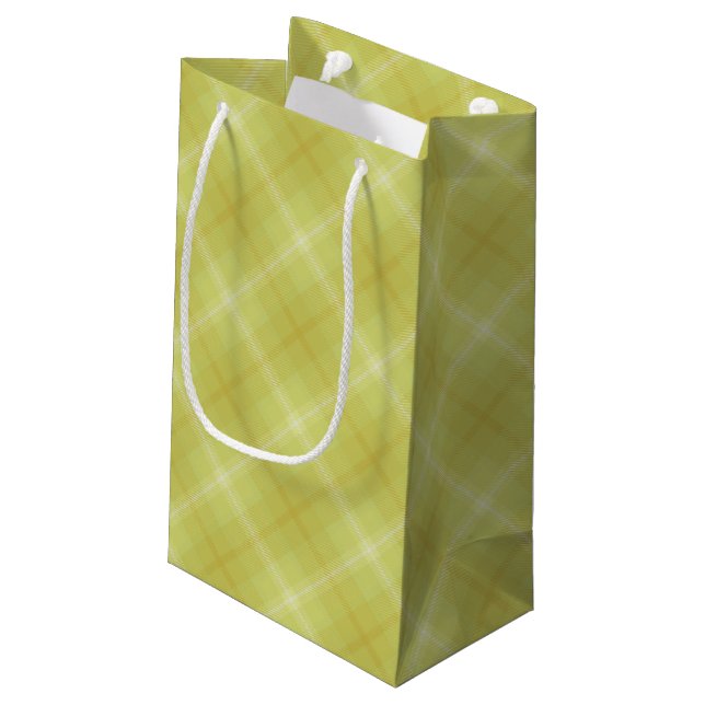 Soft Tartan Small Gift Bag (Back Angled)