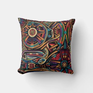 Soft Teal "Chronicle of the Ancients" Decorative T Cushion