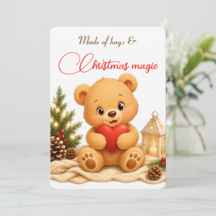 Soft Teddy Bear Christmas Card