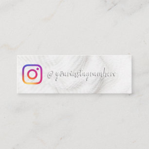 Soft Textile Texture Social Media Handle Mini Business Card