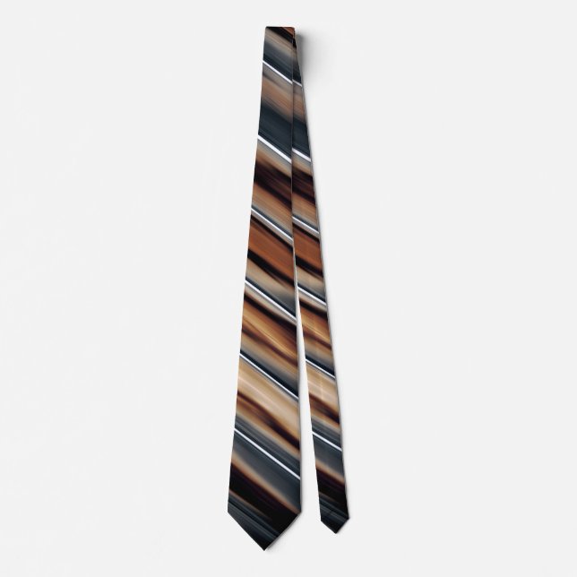 Soft Toned Wood Texture Cool Unique Tie (Front)