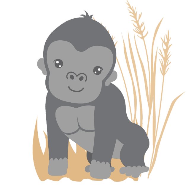 Soft Tones Baby Gorilla Soft Cotton Baby Bodysuit (Creator Uploaded)