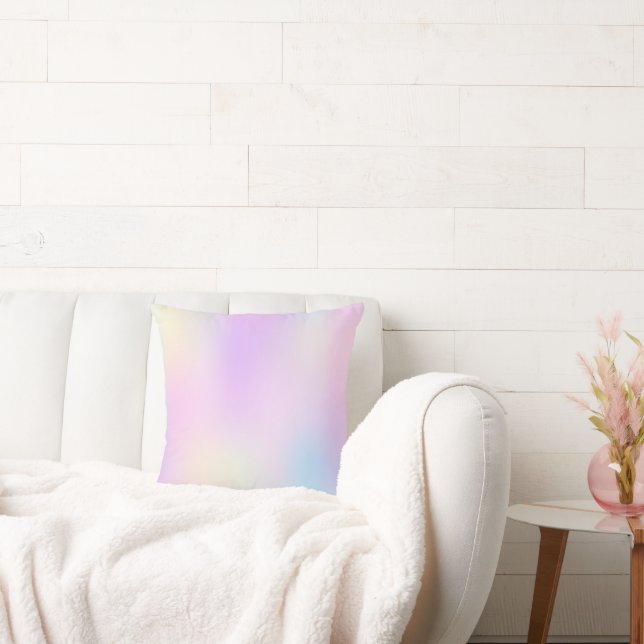 Soft tones iridescent holographic background 2 cushion (Couch)