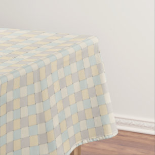 Soft Tones Woven Tiles Tablecloth
