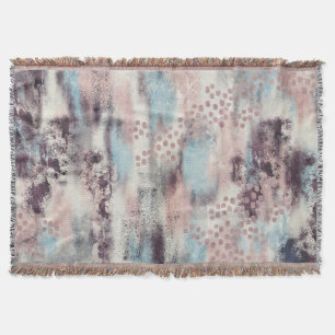 Soft Touch Painterly Fringe Blanket