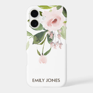 SOFT TRENDY SUBTLE COLOR WASH BLUSH PINK FLORAL