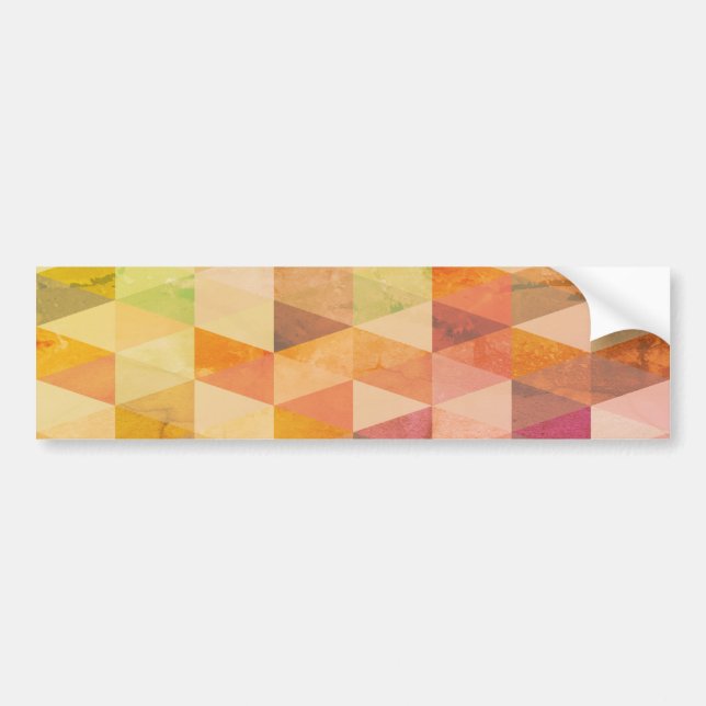 Soft Triangle Geometric Pattern Bumper Sticker (Front)