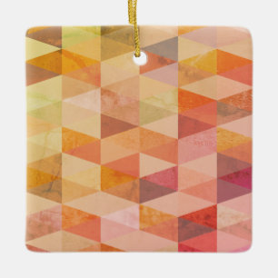 Soft Triangle Geometric Pattern Ceramic Tree Decoration