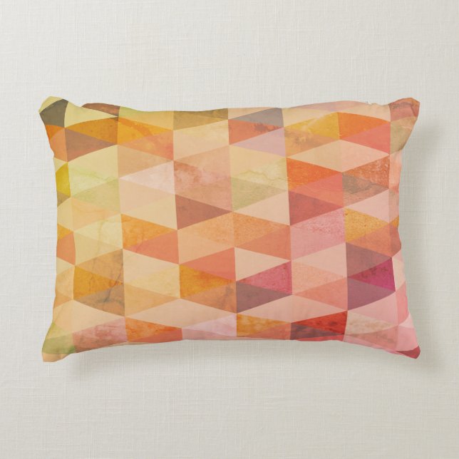 Soft Triangle Geometric Pattern Decorative Cushion (Front)