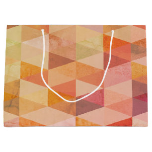 Soft Triangle Geometric Pattern Large Gift Bag