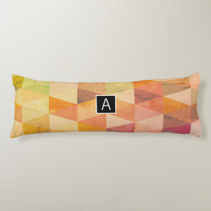 Soft Triangle Geometric Pattern   Monogrammed Body Cushion