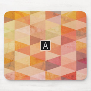 Soft Triangle Geometric Pattern Monogrammed Mouse Pad