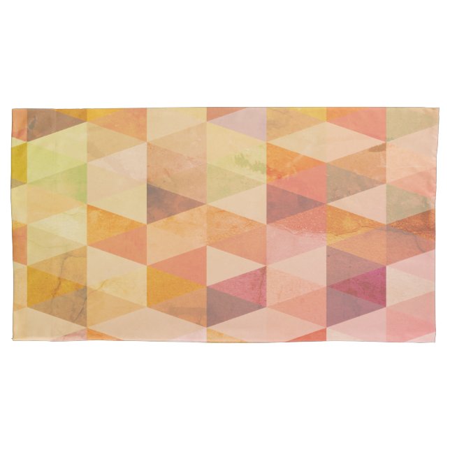 Soft Triangle Geometric Pattern Pillowcase (Front-Left)