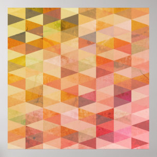 Soft Triangle Geometric Pattern Poster