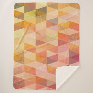 Soft Triangle Geometric Pattern Sherpa Blanket