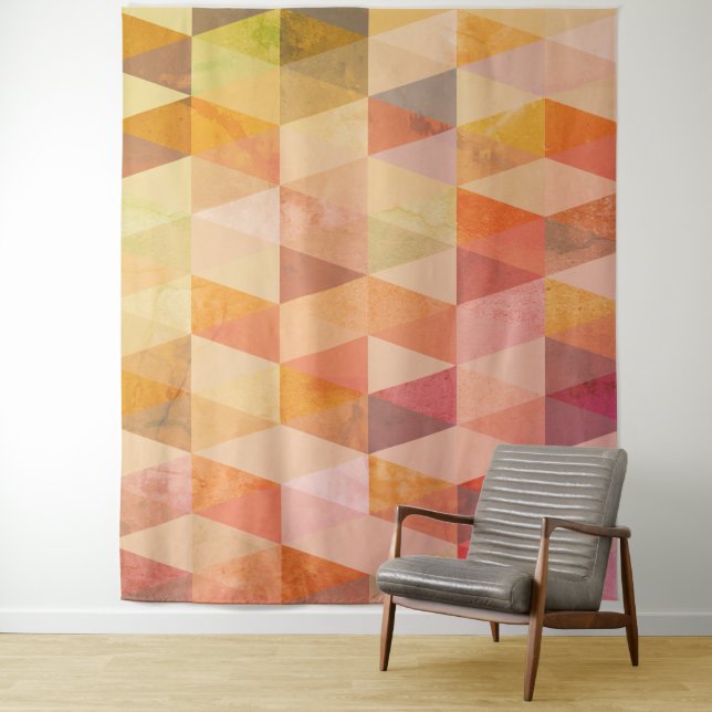 Soft Triangle Geometric Pattern Tapestry (In Situ)