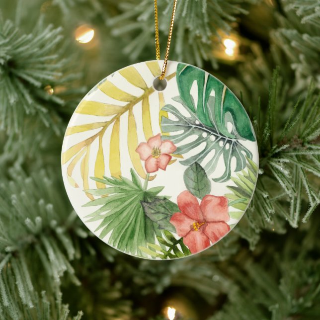Soft Tropics Ceramic Ornament (Tree)