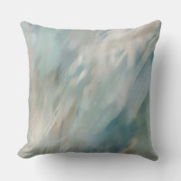 Soft Turquoise Blue Beige Abstract Print