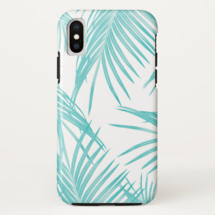 Soft Turquoise Leaves Dream #1 #tropical #decor  iPhone X Case