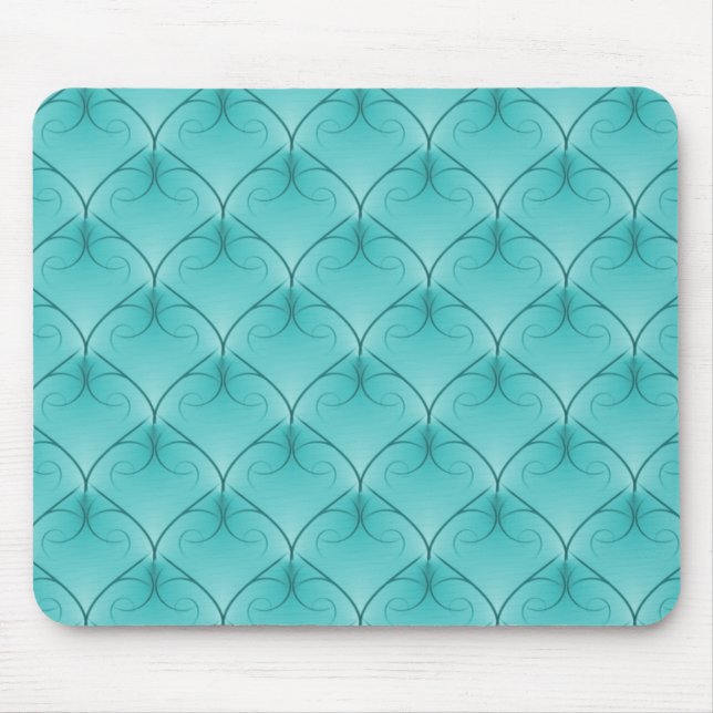 Soft Turquoise Unparalleled Elegance Mousepad (Front)