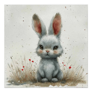 Soft Velvet Lop: A Bit of Whimsy Bunny Poster