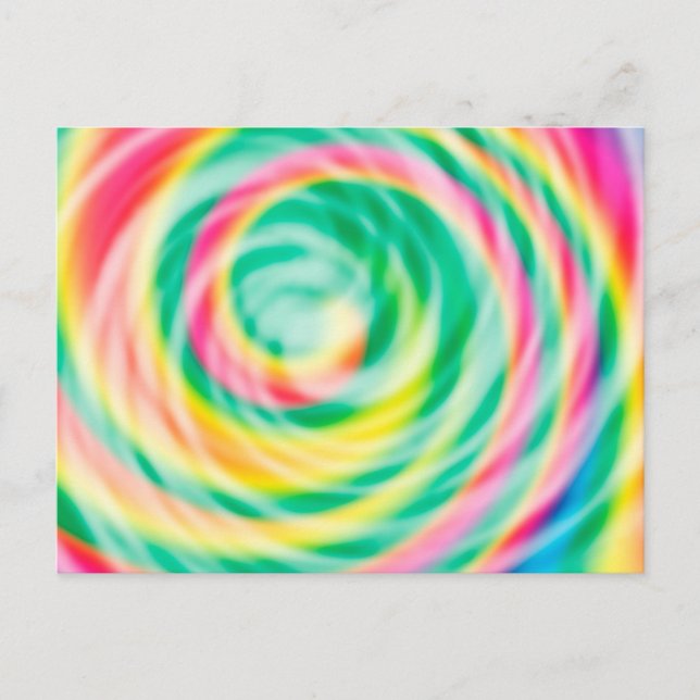 Soft Vibrant Tie Dye Postcard (Front)