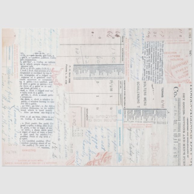 Soft Vintage Texture Tissue Paper (Front)