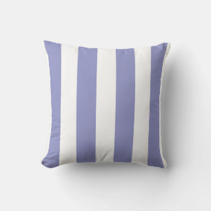 Soft Violet and White Striped Cushion