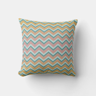 Soft Warm Colours ZigZag Cushion