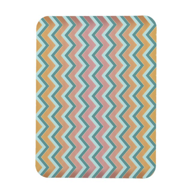 Soft Warm Colours ZigZag Magnet (Vertical)