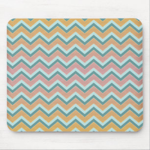 Soft Warm Colours ZigZag Mouse Pad