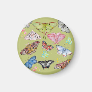 Soft Watercolor Butterfly Dance Magnet