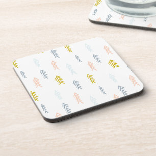 Soft Watercolor Chevron Pattern Coaster