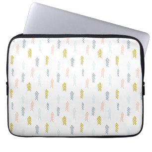 Soft Watercolor Chevron Pattern Laptop Sleeve