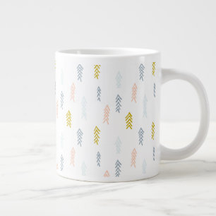 Soft Watercolor Chevron Pattern Large Coffee Mug