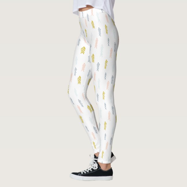 Soft Watercolor Chevron Pattern Leggings (Left)